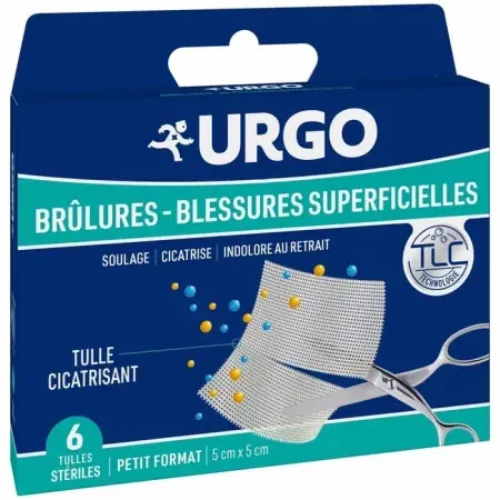 Urgo Brûlures et Blessures Superficielles 6 Tulles 5X5cm - Univers Pharmacie