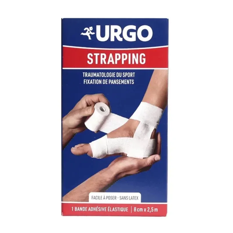 Urgo Douleurs Strapping Bande Adhésive Elastique 8cmX2,5m - Univers Pharmacie
