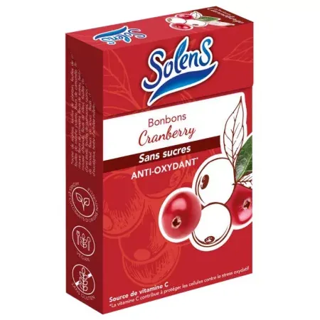 Solens Bonbons Cranberry Sans Sucres 50g - Univers Pharmacie
