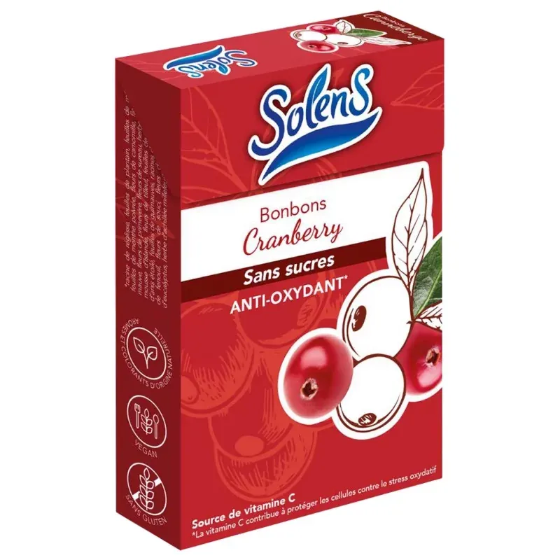 Solens Bonbons Cranberry Sans Sucres 50g - Univers Pharmacie