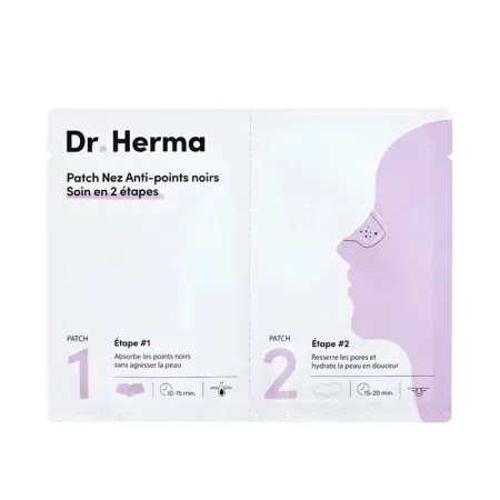 Dr Herma Patch Nez Anti-points noirs Soin en 2 étapes - Univers Pharmacie