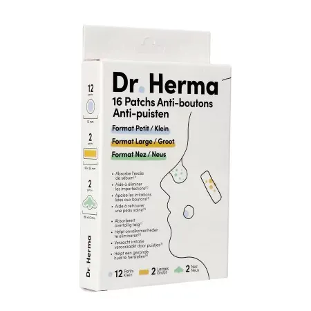 Dr Herma Patchs Anti-boutons 3 formats X16 - Univers Pharmacie