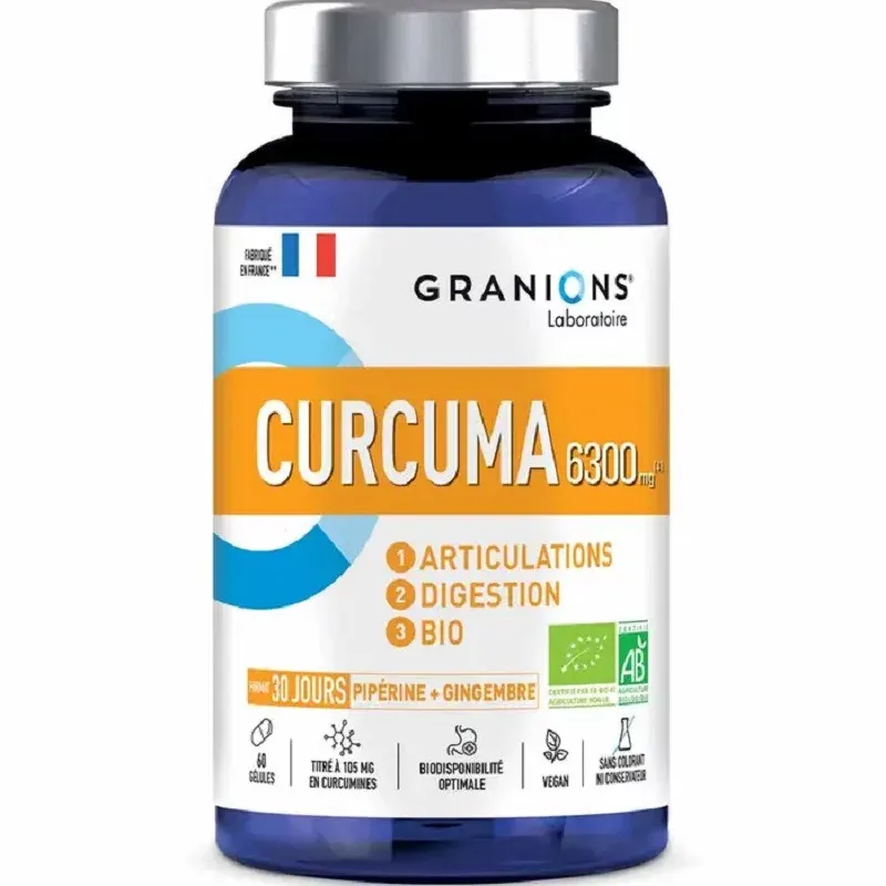 Granions Curcuma 6300mg 60 gélules - Univers Pharmacie