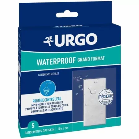 Urgo Waterproof Grand Format 10x7cm 5 pansements - Univers Pharmacie