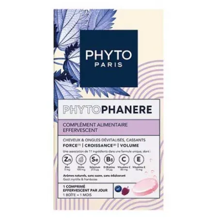 Phyto Phytophanère Cheveux & Ongles 30 comprimés effervescents - Univers Pharmacie