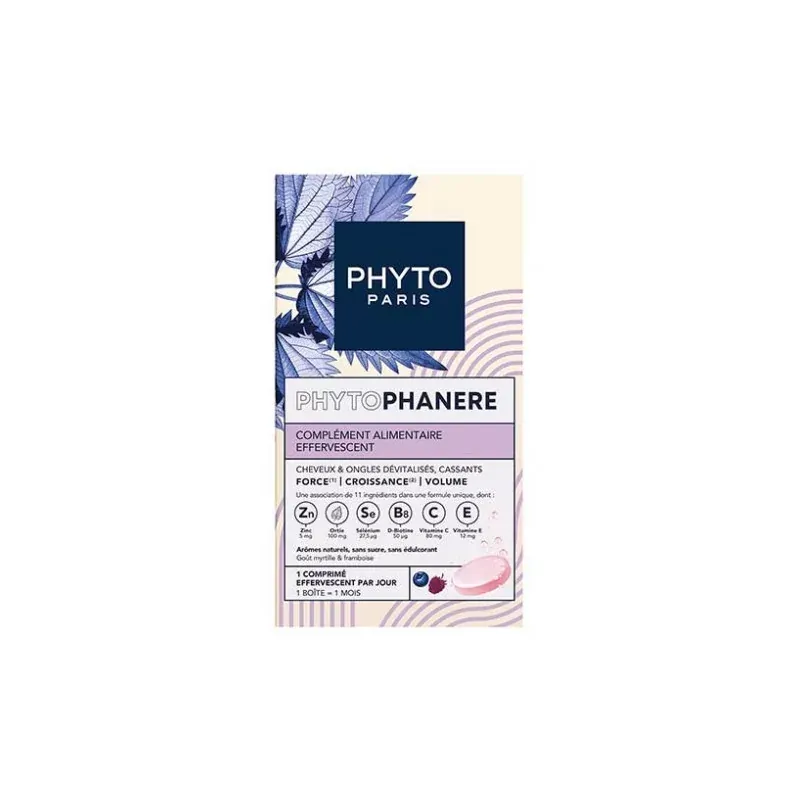 Phyto Phytophanère Cheveux & Ongles 30 comprimés effervescents - Univers Pharmacie