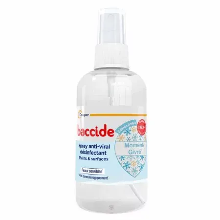 Baccide Spray Anti-Viral Désinfectant Moment Givrée Mains & Surfaces 100ml - Univers Pharmacie