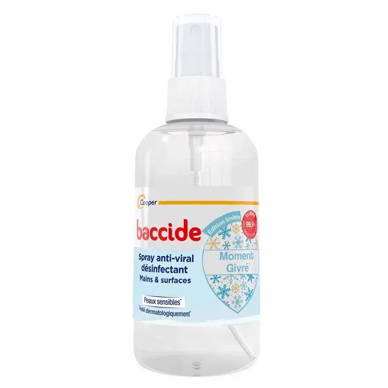 Baccide Spray Anti-Viral Désinfectant Moment Givrée Mains & Surfaces 100ml - Univers Pharmacie