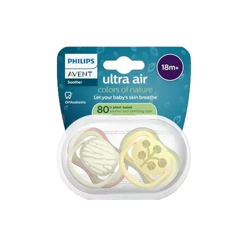 Philips Avent Ultra Air 18m+ Sucettes Colors of Nature X2 - Univers Pharmacie