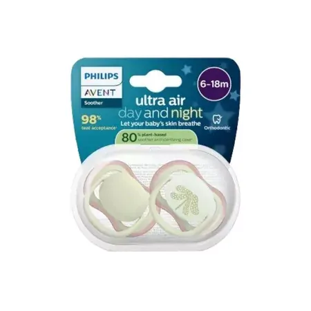 Philips Avent Ultra Air Day and Night Sucette 18m+ X2 - Univers Pharmacie