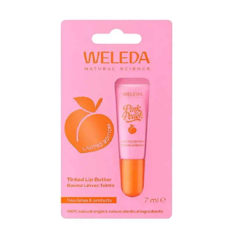 Weleda Pink Peach Baume Lèvres Teinté 7ml - Univers Pharmacie