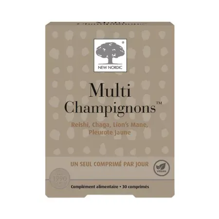 New Nordic Multi Champignons 30 comprimés - Univers Pharmacie