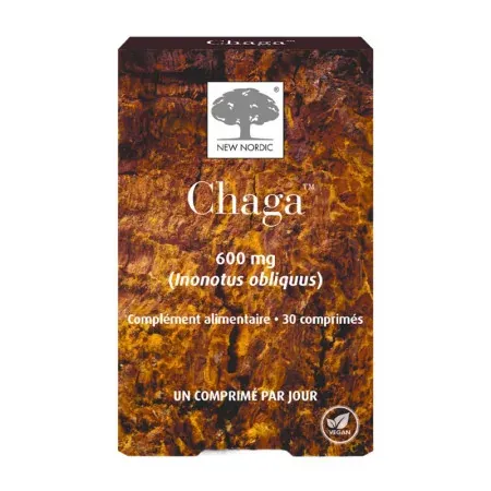 New Nordic Chaga 600mg 30 comprimés - Univers Pharmacie