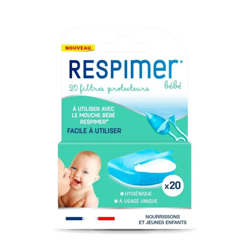 Respimer Recharge Filtres Protecteurs pour Mouche Bébé X20 - Univers Pharmacie