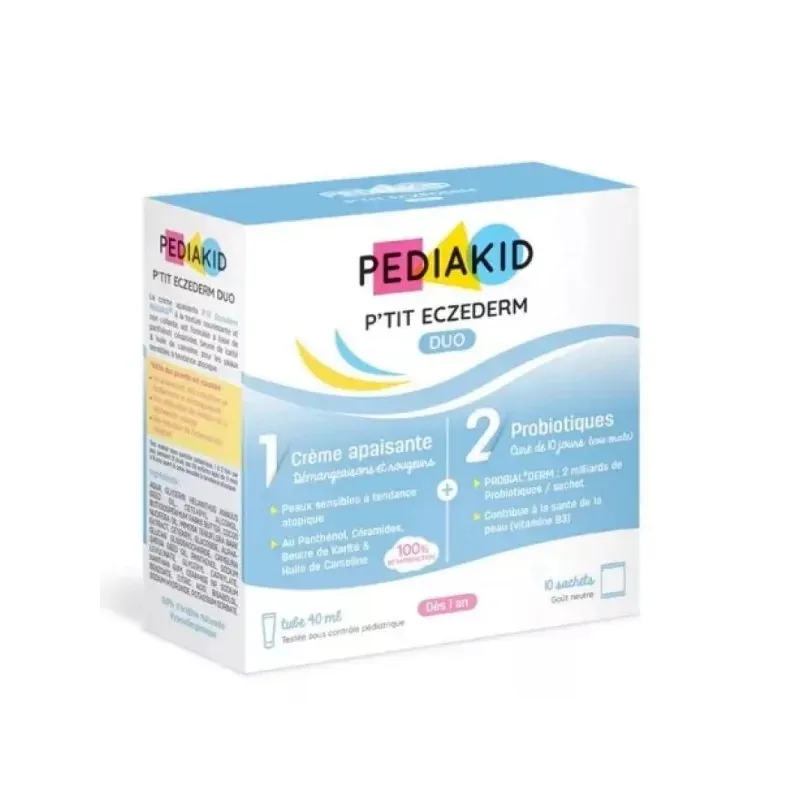 Pediakid P'tit Eczederm Duo tube de 40ml + 10 sachets - Univers Pharmacie