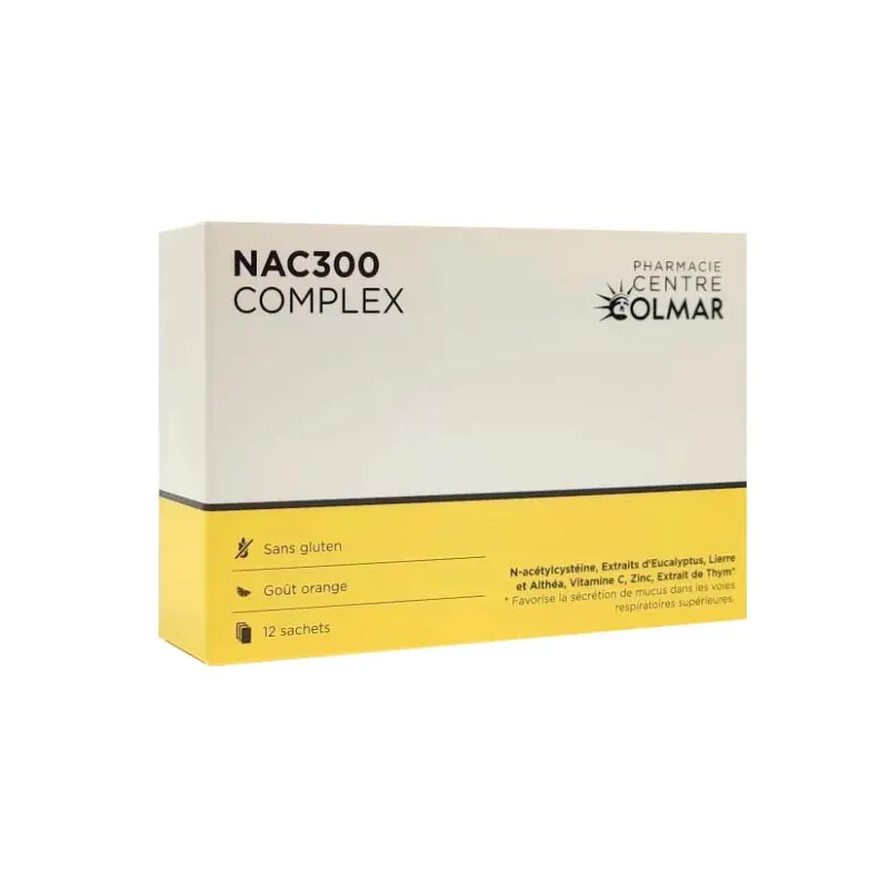 Pharmacie Centre Colmar NAC300 Complex Goût Orange 12 sachets