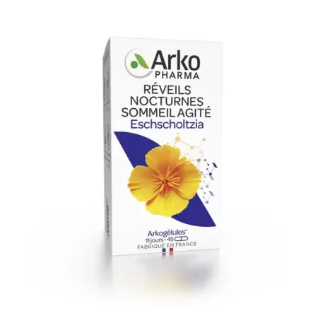 Arkopharma Arkogélules Réveils Nocturnes Eschscholtzia 45 gélules - Univers Pharmacie