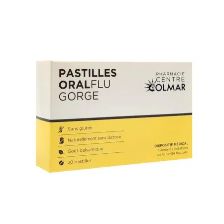 Pharmacie Centre Colmar Pastilles Oralflu Gorge Goût Balsamique 20 pastilles - Univers Pharmacie