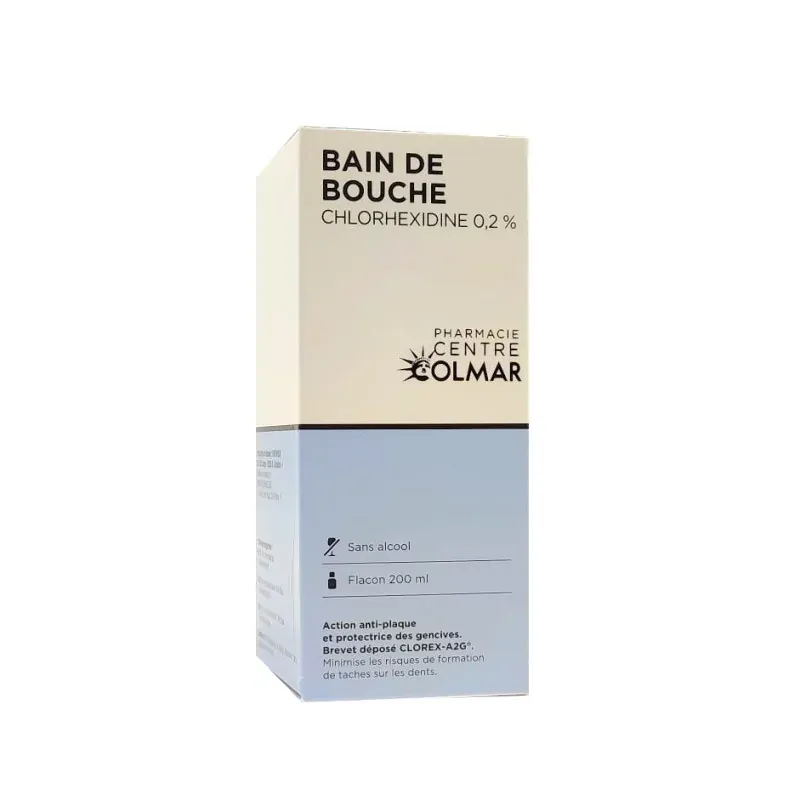 Pharmacie Centre Colmar Bain de Bouche Chlorhexidine 0,2% 200ml - Univers Pharmacie