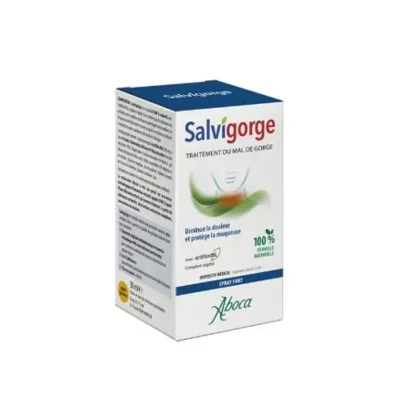 Aboca Salvigorge Spray Fort Traitement du Mal de Gorge 30ml - Univers Pharmacie