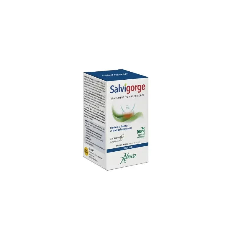 Aboca Salvigorge Spray Fort Traitement du Mal de Gorge 30ml - Univers Pharmacie