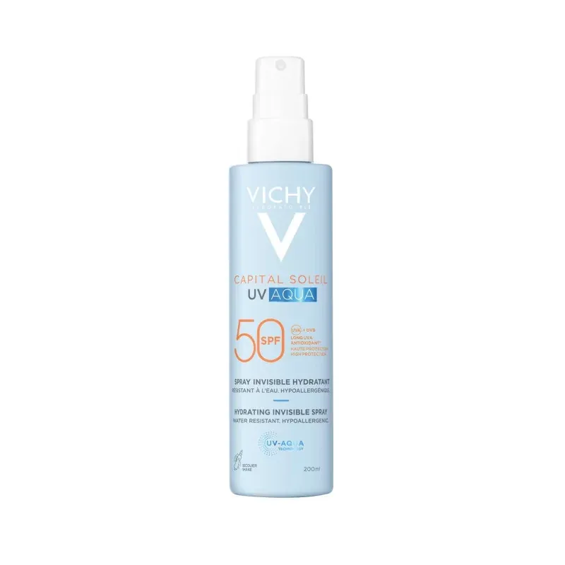 Vichy Capital Soleil UV Aqua 50SPF Spray Invisible Hydratant 200ml - Univers Pharmacie