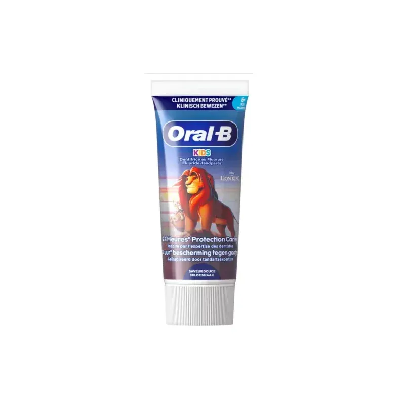 Oral-B Kids Dentifrice au Fluor Roi Lion Saveur Douce 6M+ 60ml - Univers Pharmacie