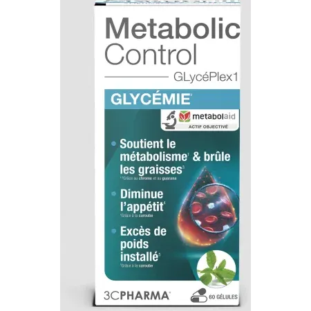 Metabolic Control GlycéPlex1 60 gélules - Univers Pharmacie