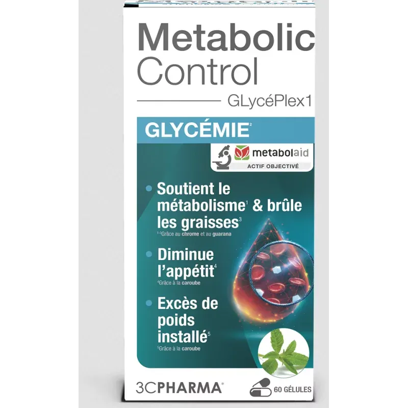 Metabolic Control GlycéPlex1 60 gélules - Univers Pharmacie