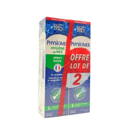 Physiomer Hygiène du Nez Spray Doux 2X125ml - Univers Pharmacie