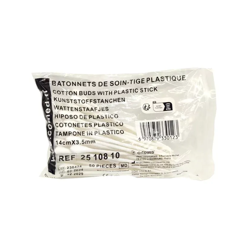 Comed Batônnets de Soin-tige Plastique 14cmX3,5mm X50 - Univers Pharmacie