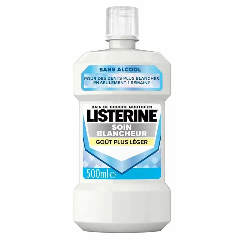 Listerine Soin Blancheur Goût Plus Léger Bain de Bouche 500ml