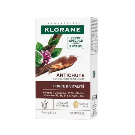Klorane Keratincaps Force & Vitalité Cheveux & Ongles 90 capsules - Univers Pharmacie