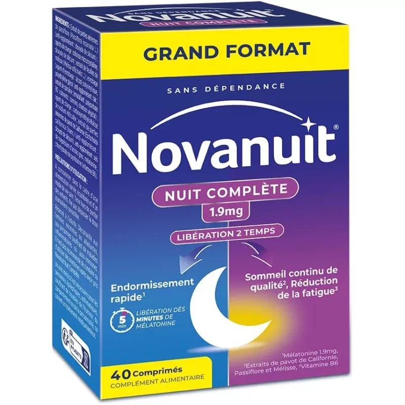 Novanuit Nuit Complète 1,9mg 40 comprimés - Univers Pharmacie
