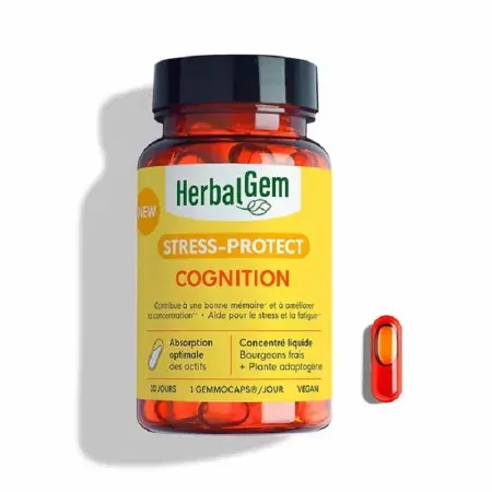 HerbalGem Stress-Protect Cognition 30 gélules - Univers Pharmacie