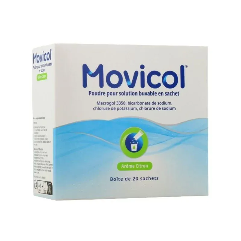 Movicol Solution Buvable Citron 20 sachets - Univers Pharmacie