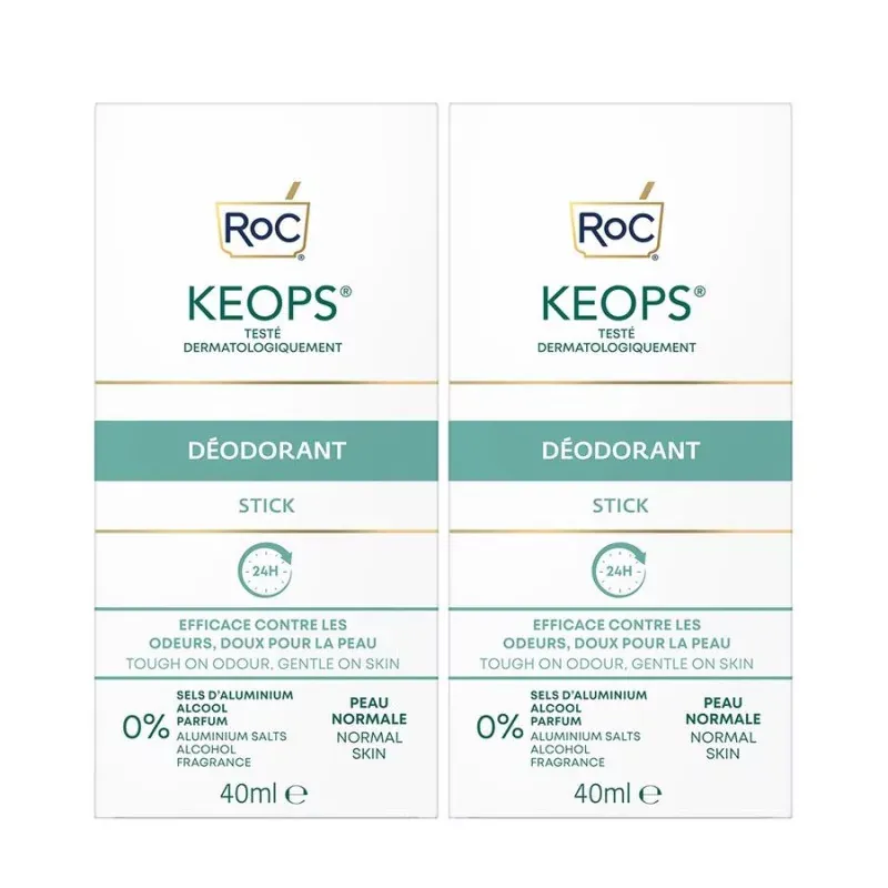 ROC Keops Déodorant Stick 2X40ml - Univers Pharmacie