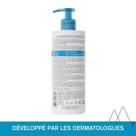 Uriage Eau Thermale Lait Velouté Corps 500ml - Dos du flacon