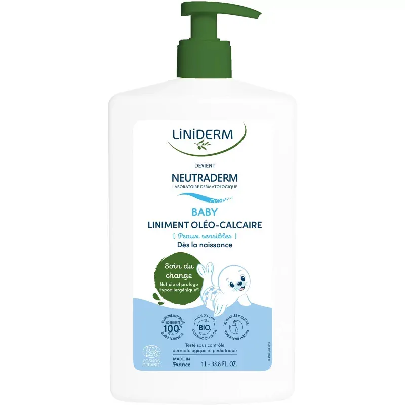 Liniderm Neutraderm Baby Liniment Oléo-calcaire Bio 1L - Univers Pharmacie