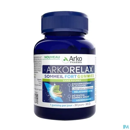 Arkopharma Arkorelax Sommeil Fort Gummies sans sucres X30 - Univers Pharmacie