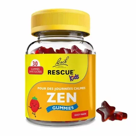 Rescue Kids Zen Gummies sans sucres Goût Fraise X30 - Univers Pharmacie