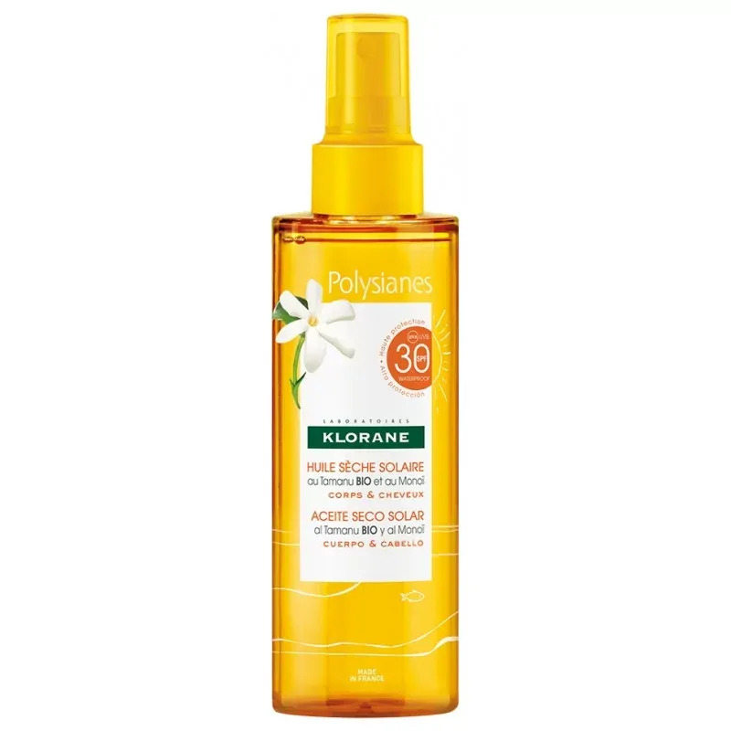 Klorane Polysianes Huile Sèche Solaire SPF30 200ml - Univers Pharmacie