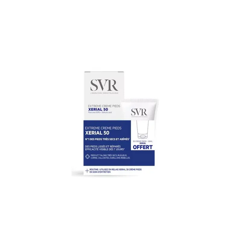 SVR Xérial 50 Extrême Crème Pieds 50ml + Xérial 30 Extrême Crème Pieds 50ml  - Univers Pharmacie