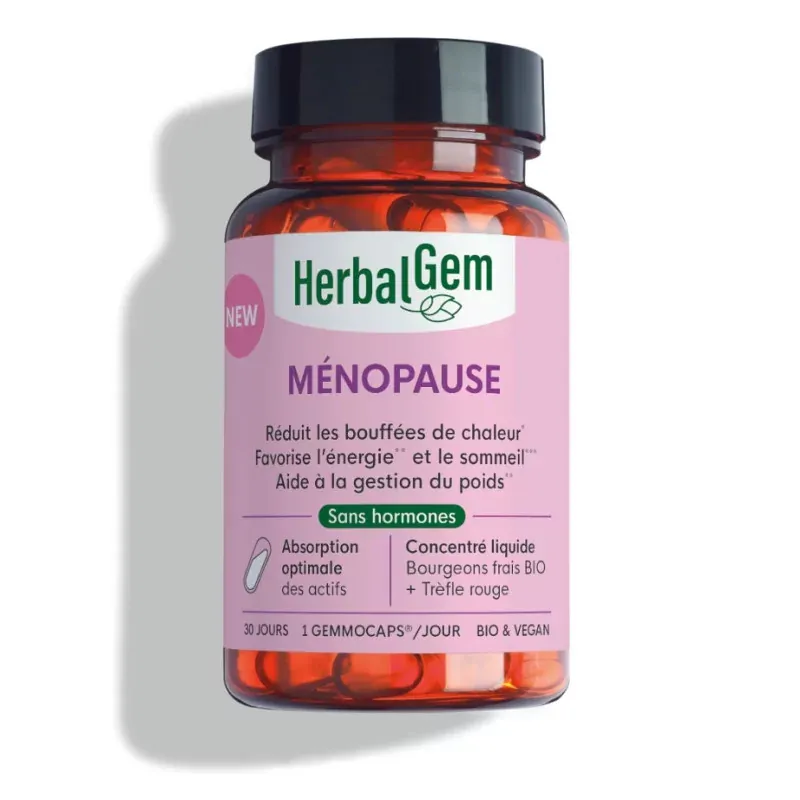 HerbalGem Ménopause Sans Hormones 30 capsules - Univers Pharmacie