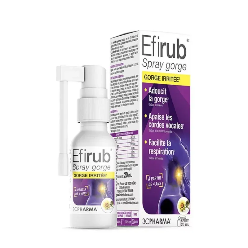 Efirub Spray Gorge 20ml - Univers Pharmacie