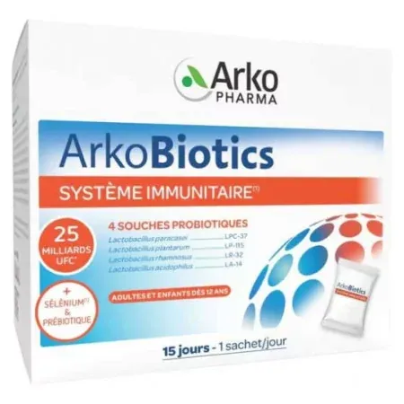 Arkopharma ArkoBiotics Système Immunitaire 15 sachets - Univers Pharmacie