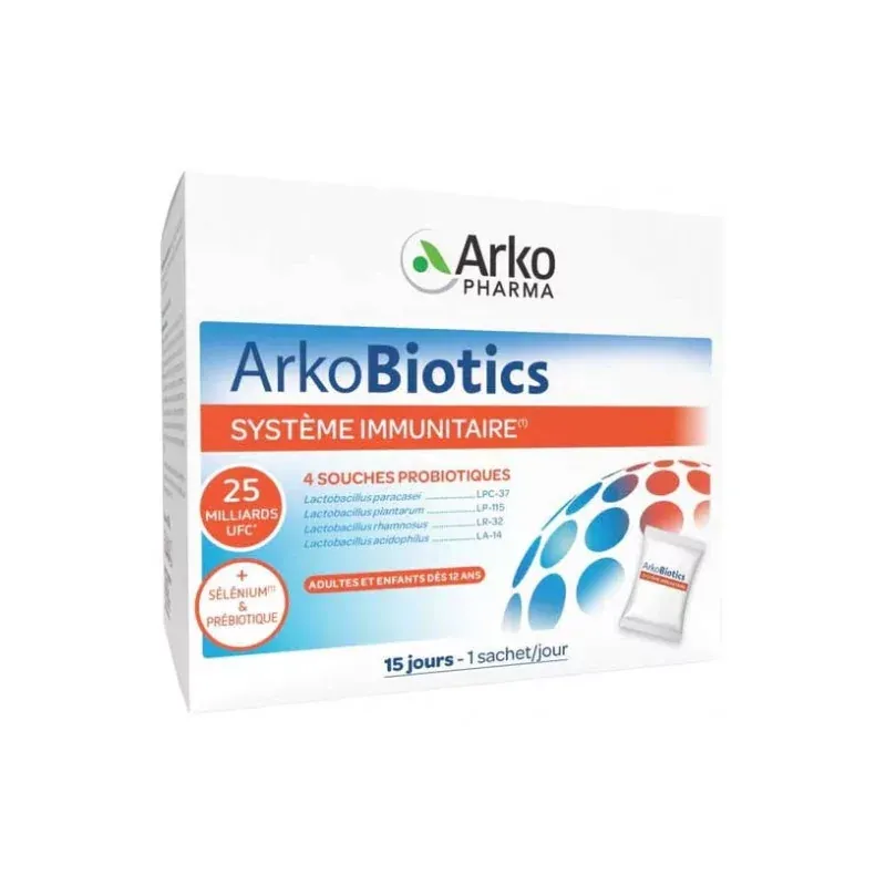 Arkopharma ArkoBiotics Système Immunitaire 15 sachets - Univers Pharmacie
