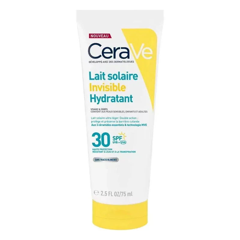 CeraVe Lait Solaire Invisible Hydratant SPF30+ 75ml - Univers Pharmacie