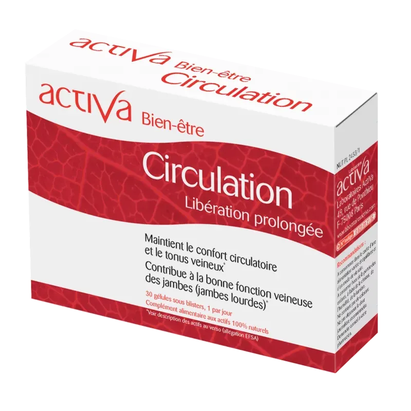 Activa Bien-être Circulation Libération Prolongée 30 gélules - Univers Pharmacie