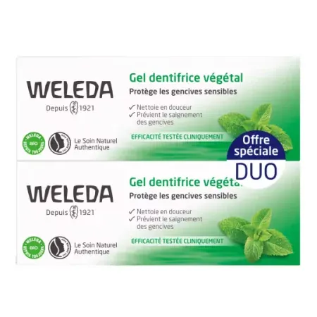 Weleda Gel Dentifrice Végétal 2X75ml - Univers Pharmacie